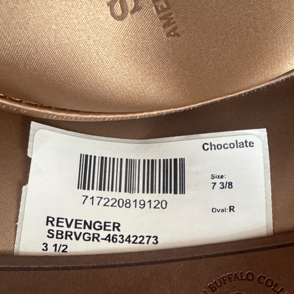 Stetson Chocolate Brown Revenger Cowboy Hat - Picture 7 of 7